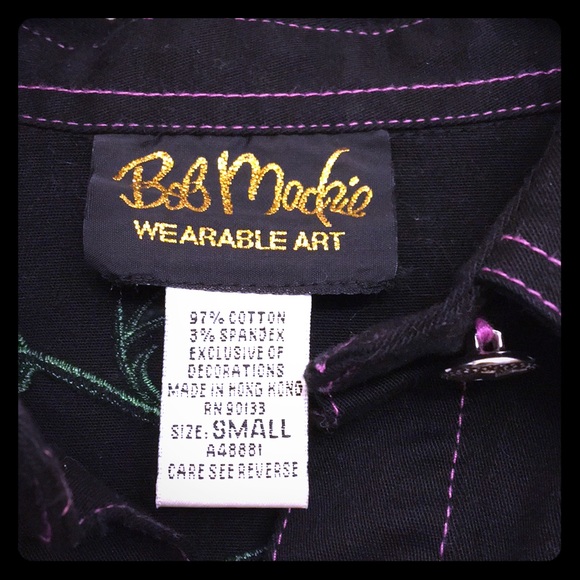 Bob Mackie Floral Pattern Wearable Art Shirt - Picture 2 of 6